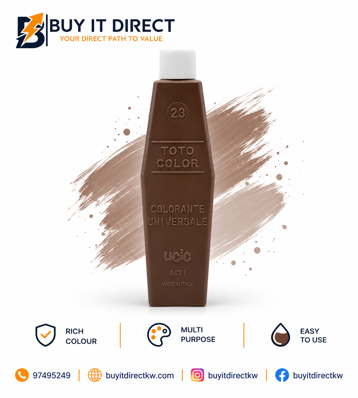 Totocolor 23 Dark Brown Ink 50ml