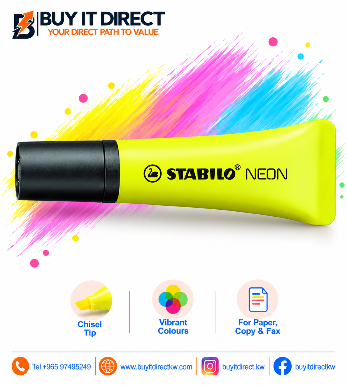 STABILO NEON Yellow Highlighter