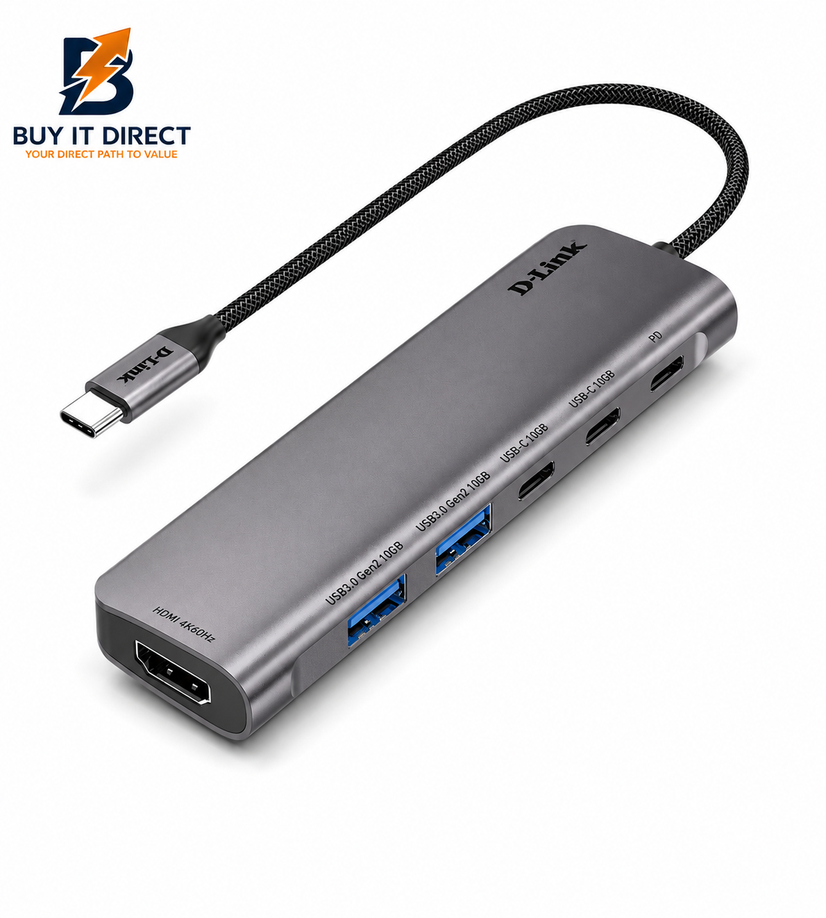 DLink DUB C106 USB C Hub 6 in 1 Docking Station HDMI 4K 60Hz