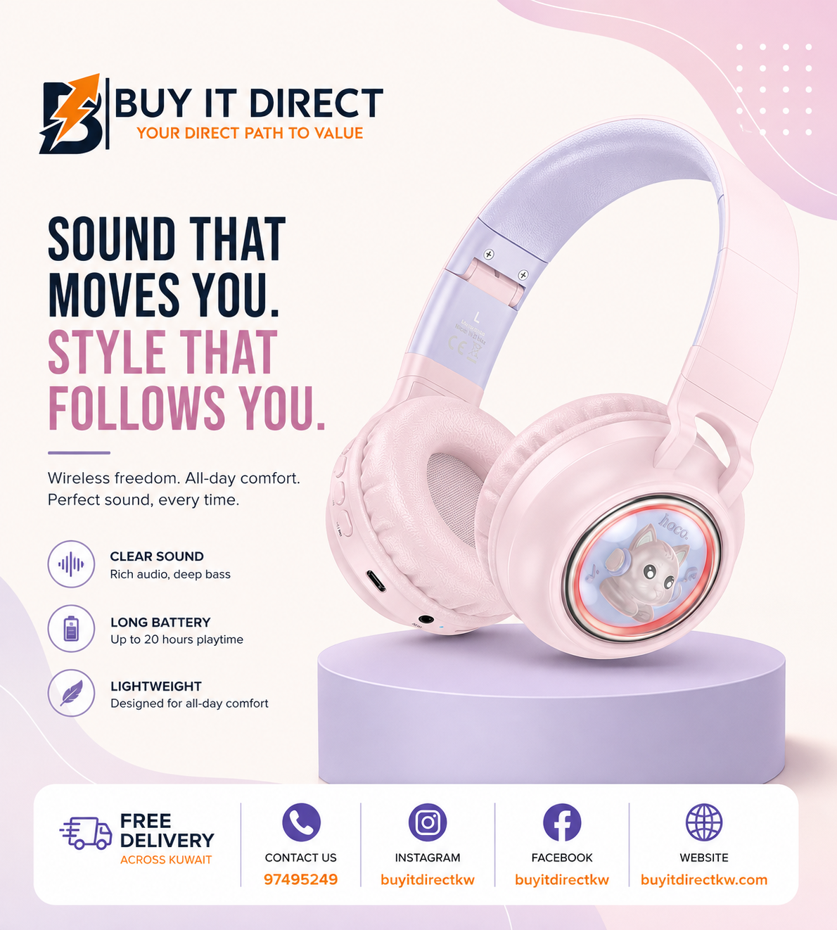 Hoco W50 Bluetooth Over-Ear Headphones