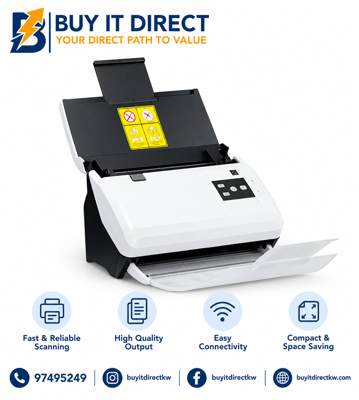 Plustek SmartOffice PN30U ADF Document Scanner