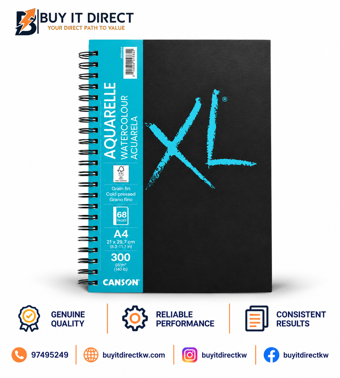 Canson XL Aquarelle Watercolour Paper