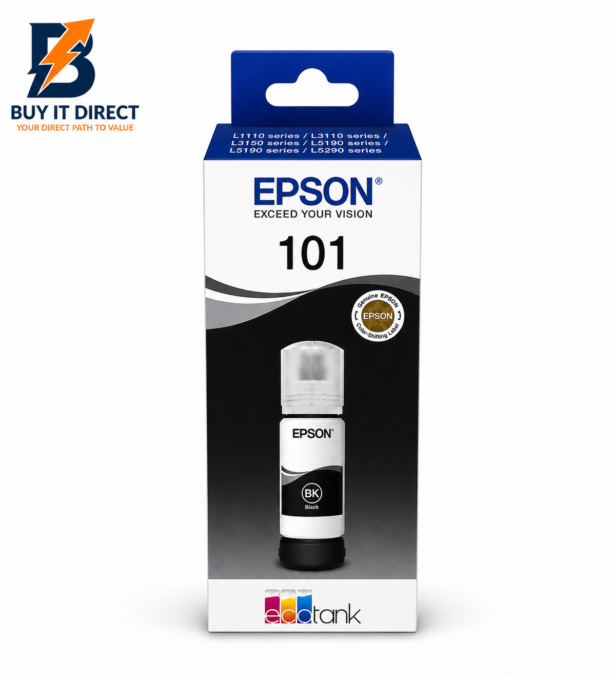 عبوة حبر Epson 101 EcoTank أسود أصلية لطابعات Epson