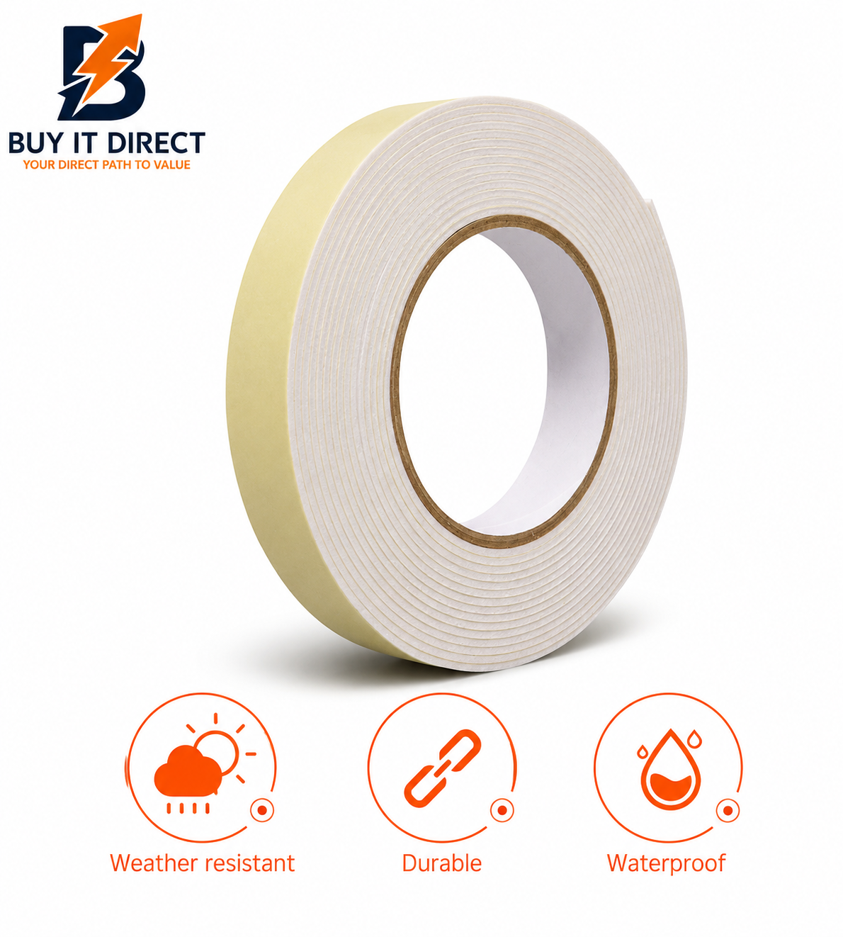Double Sided Tape White 24mm x 24Y