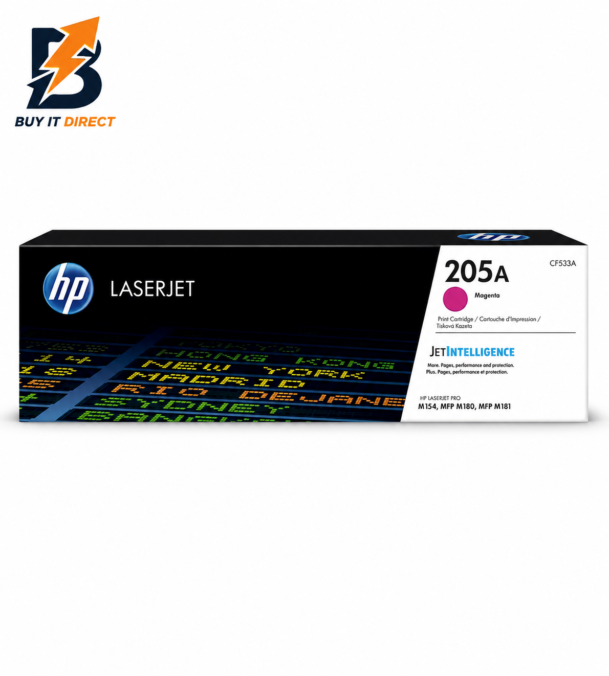خرطوشة تونر HP 205A أصلية باللون الأرجواني لطابعات LaserJet – 900 صفحة – CF533A