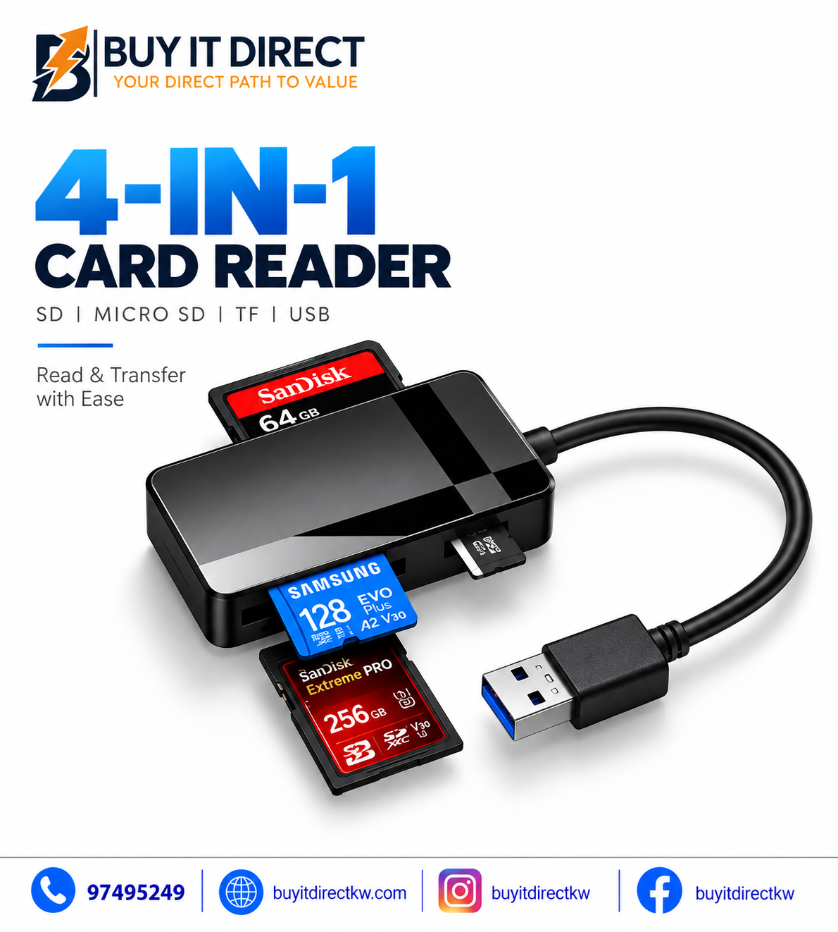 IELOP USB 3.0 Card Reader