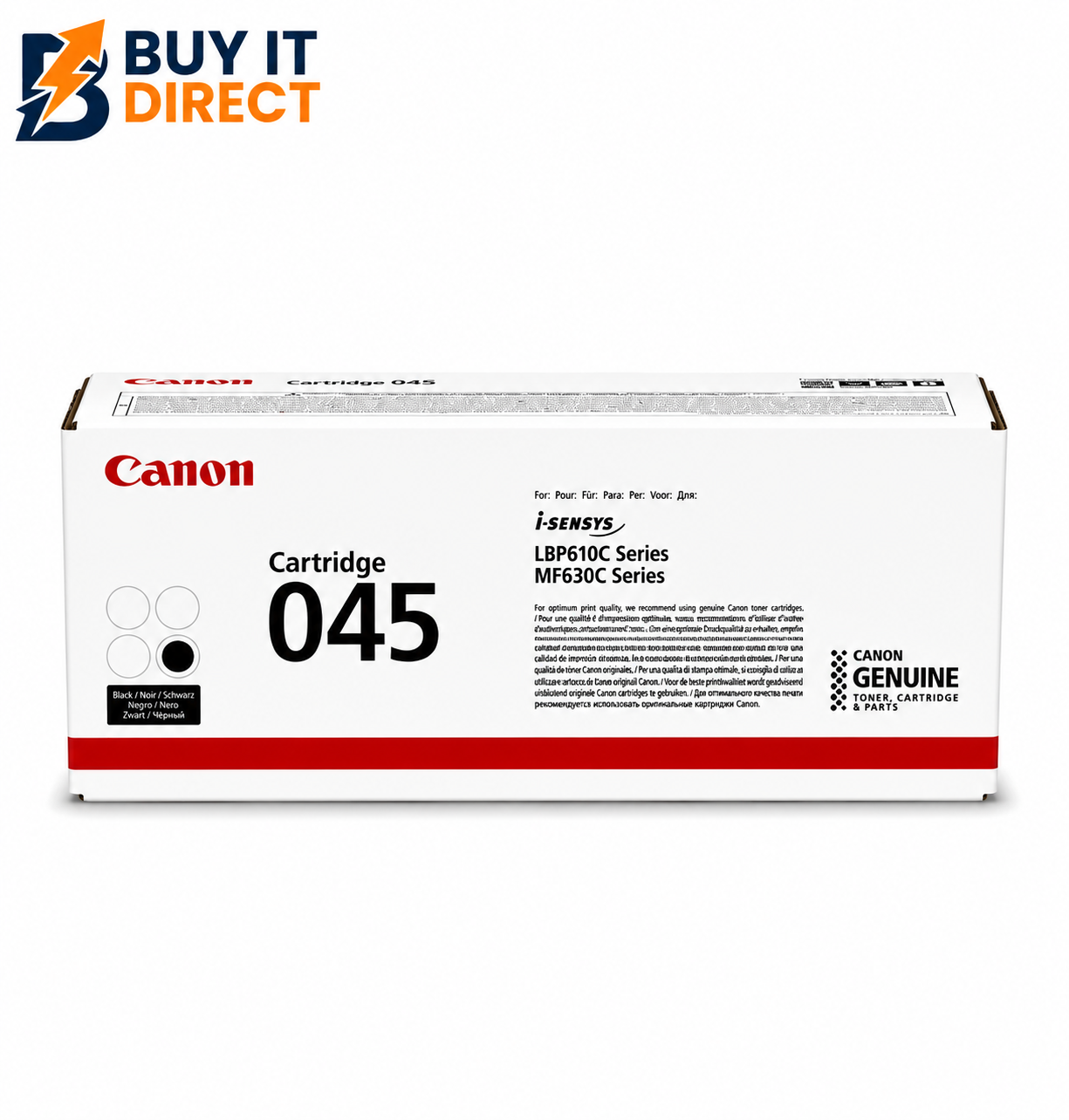 Canon 045 Black Toner Cartridge – 1.4K Pages / Black Color / Toner Cartridge