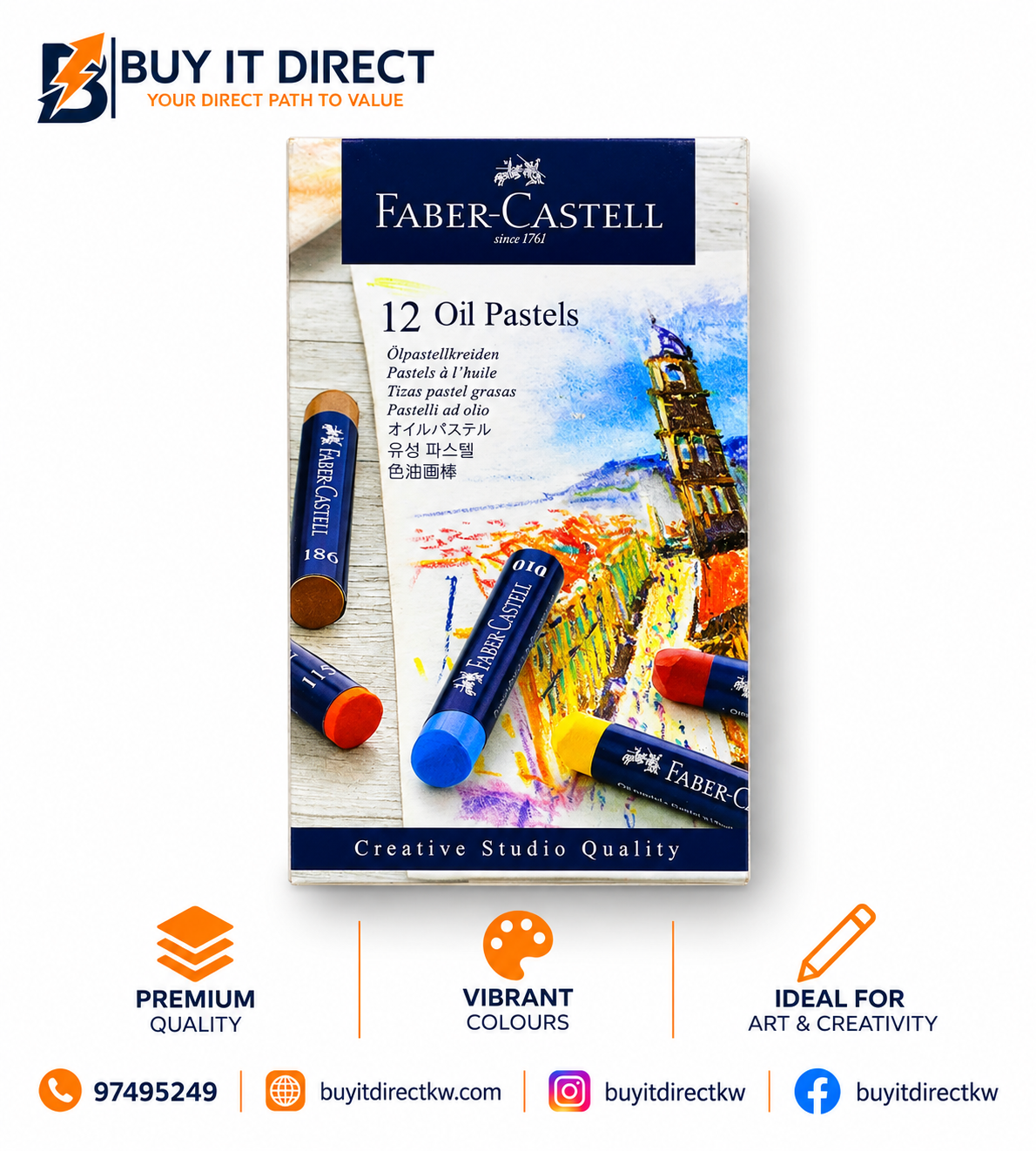 Faber-castell 12 Oil Pastels