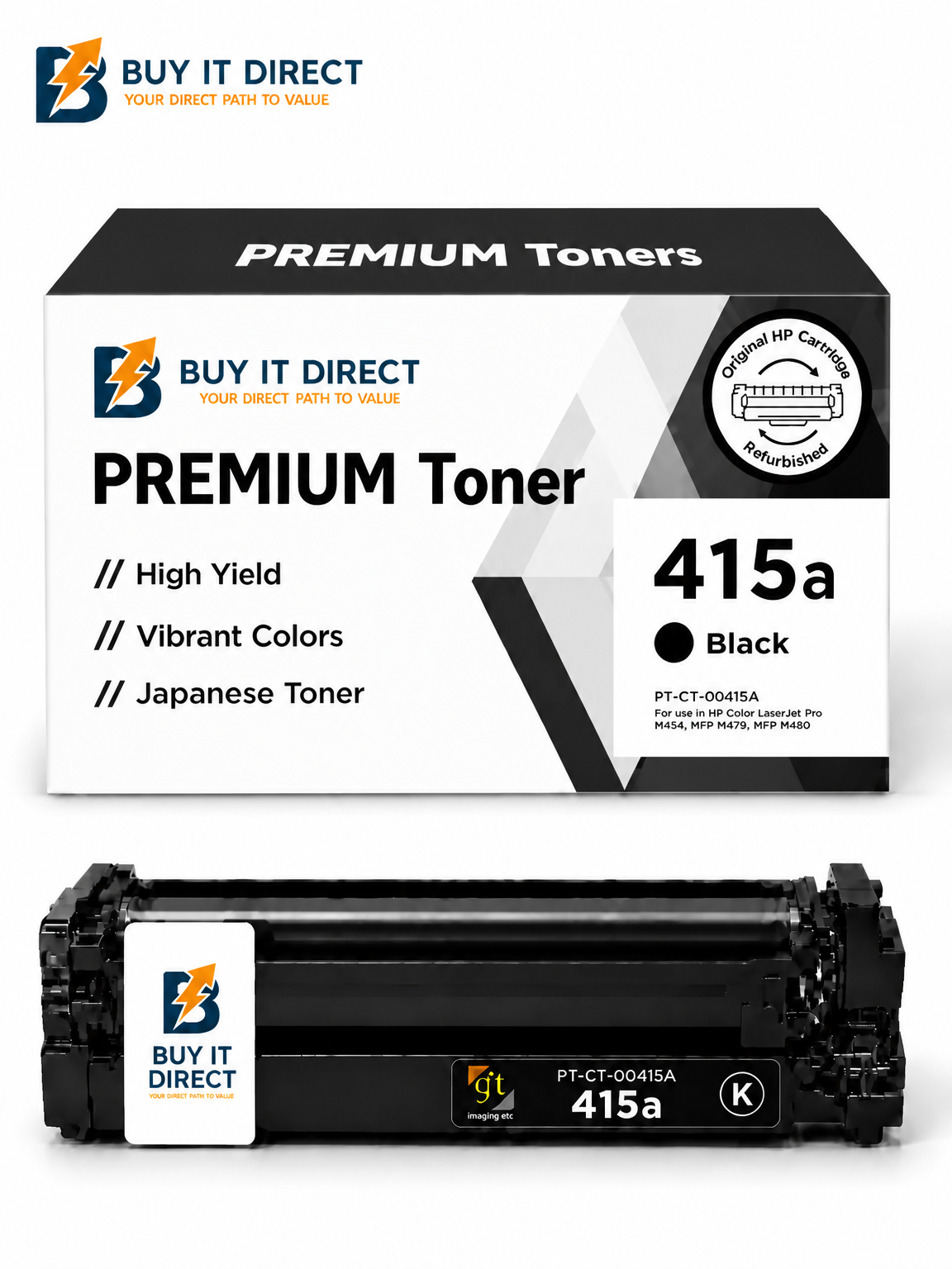 Premium 415a Black Compatible Toner Cartridge for HP Color LaserJet Printers