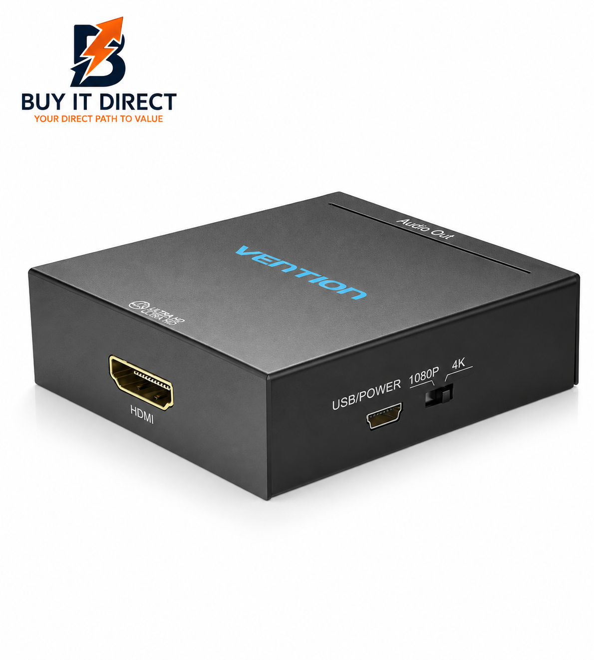 محول RCA إلى HDMI أسود معدني