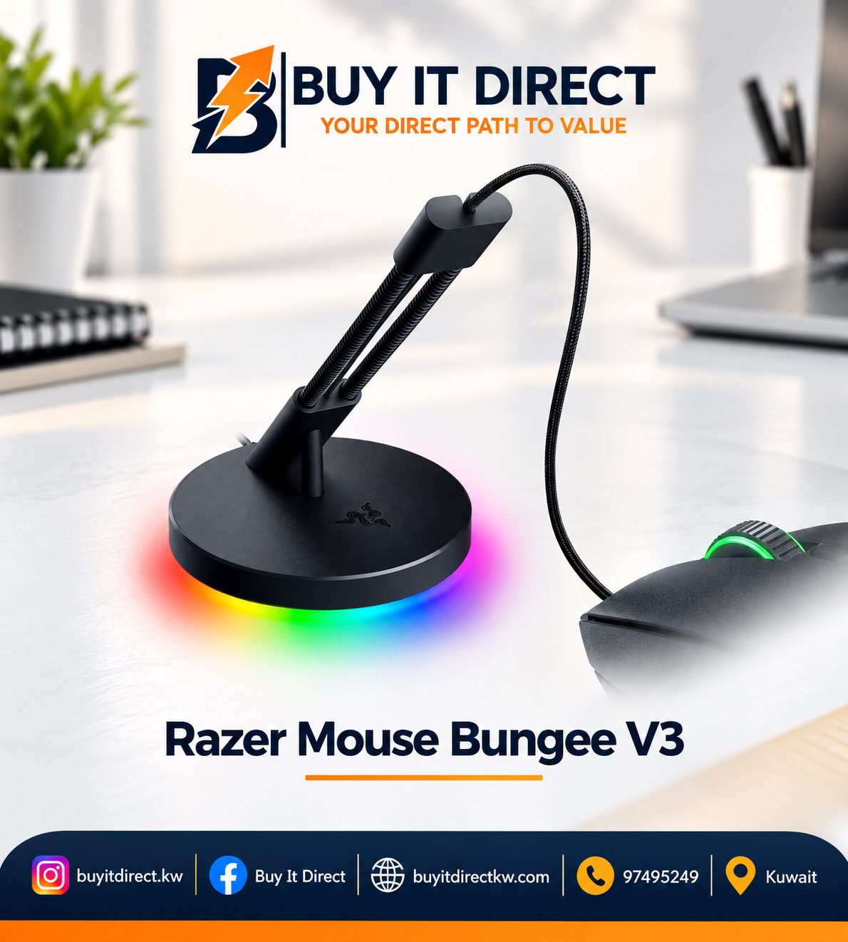 Razer Mouse Bungee V3 Chroma RGB Cable Management System