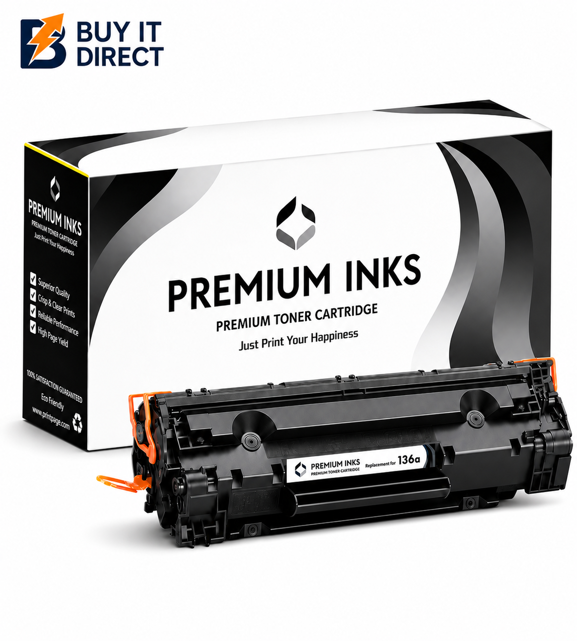 خرطوشة تونر Premium 136A أسود متوافقة W1360A لطابعات HP LaserJet