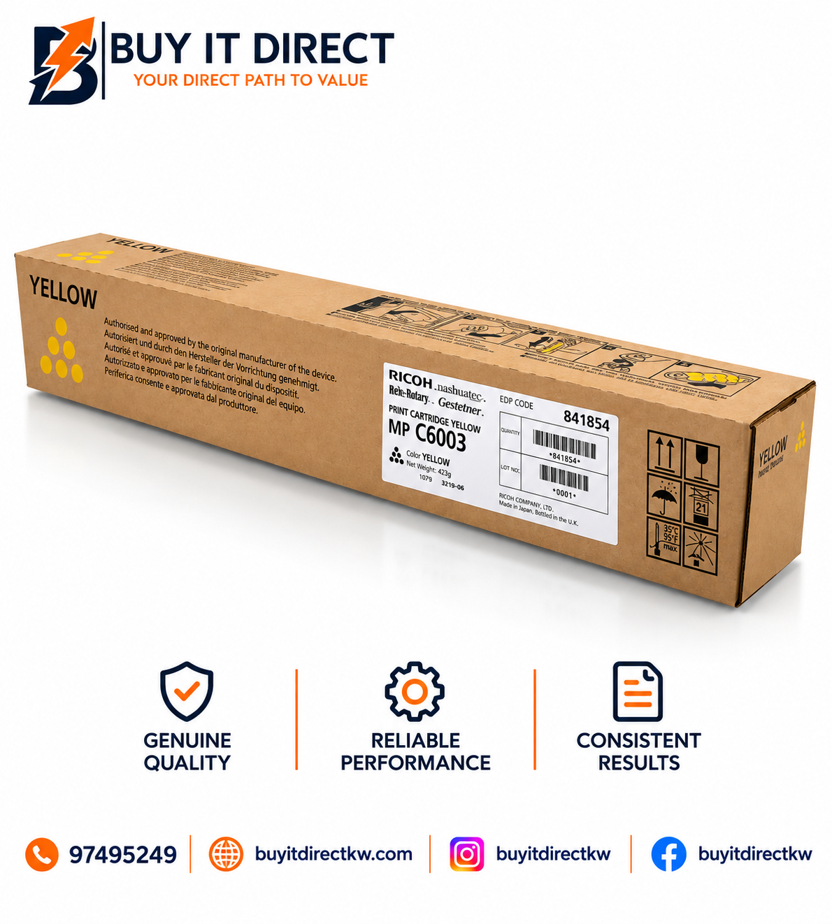 خرطوشة تونر ريكو MP C6003 أصفر