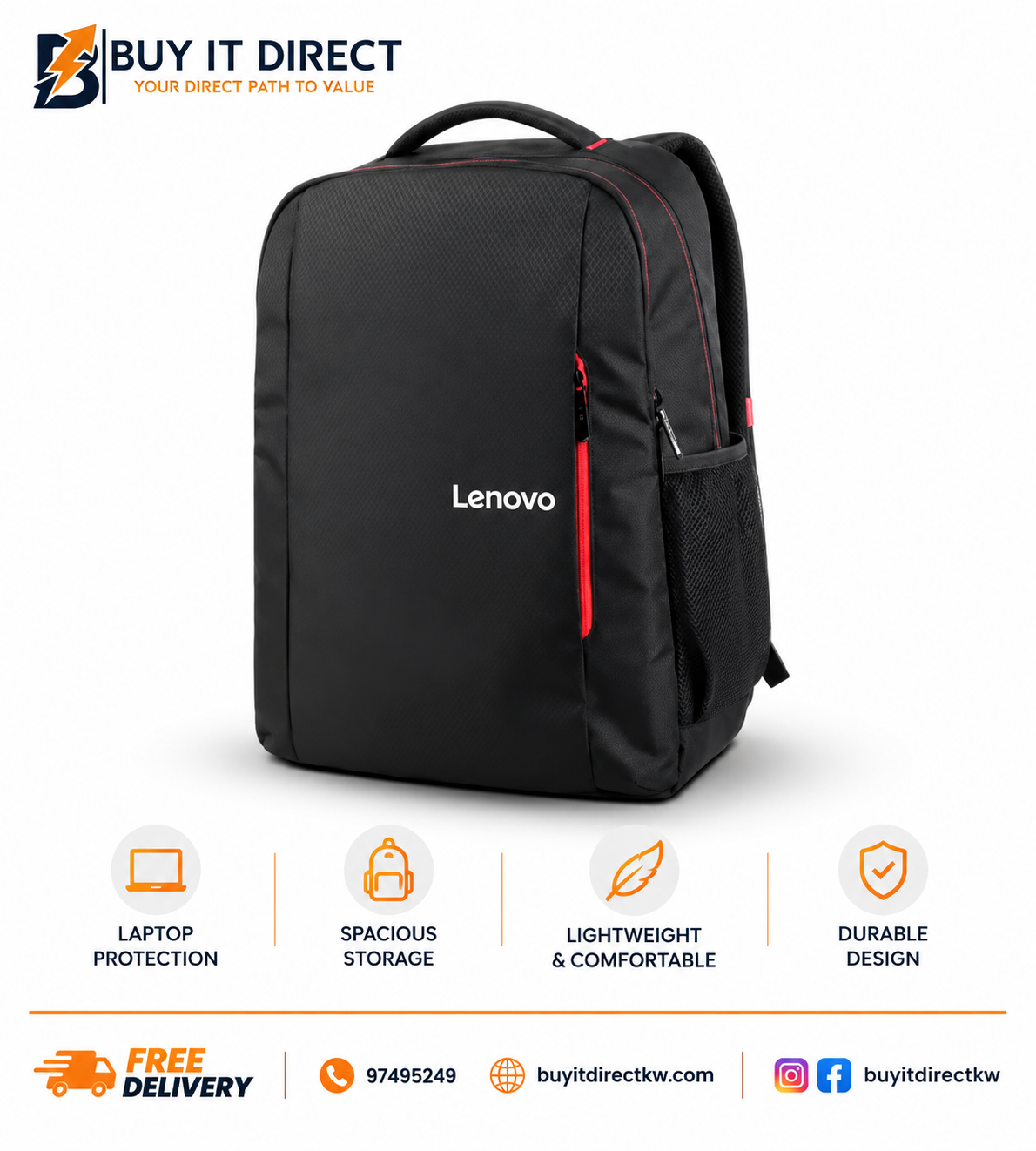 Lenovo 15.6 Inch Laptop Backpack