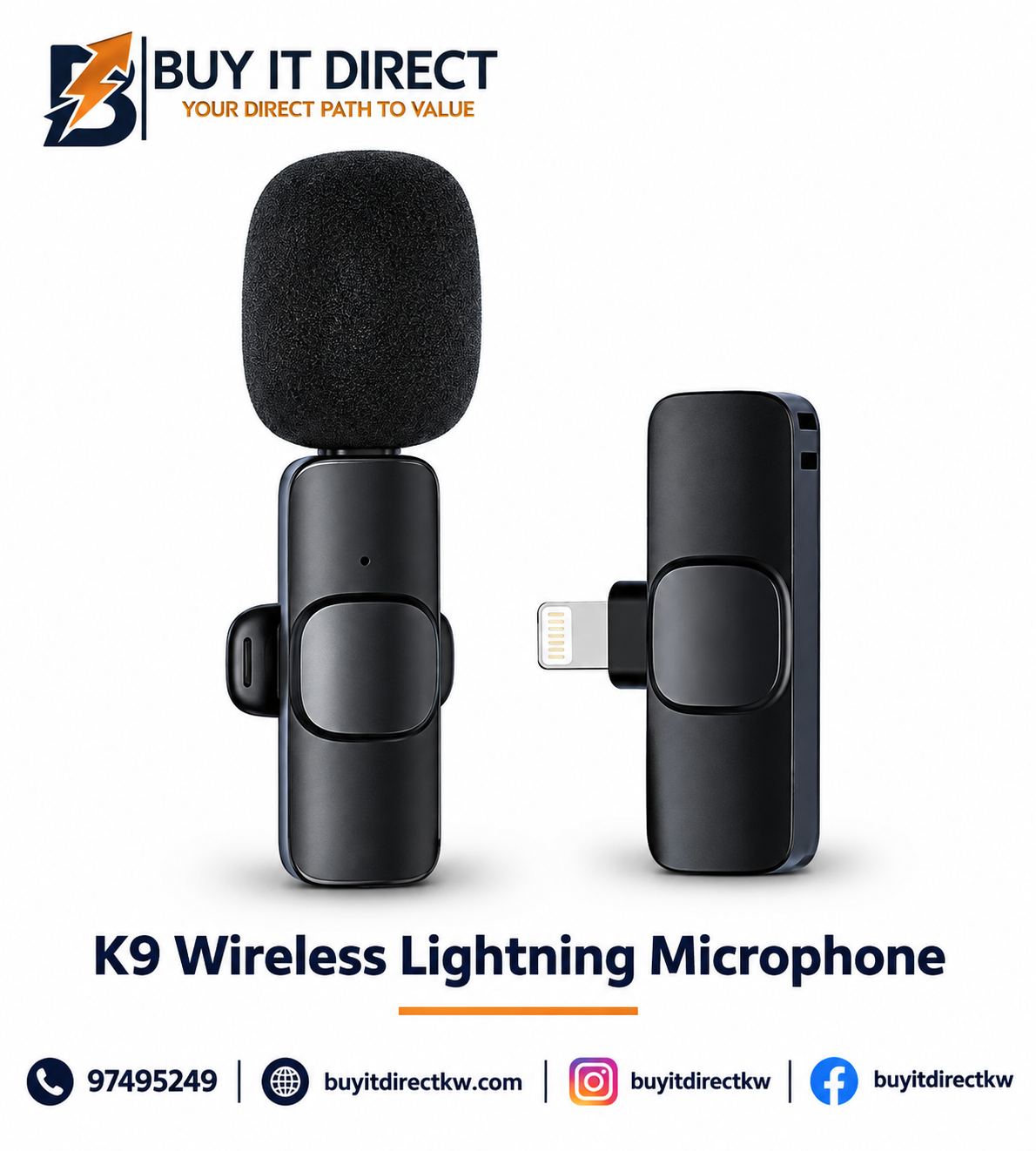 K9 Wireless Lightning Microphone