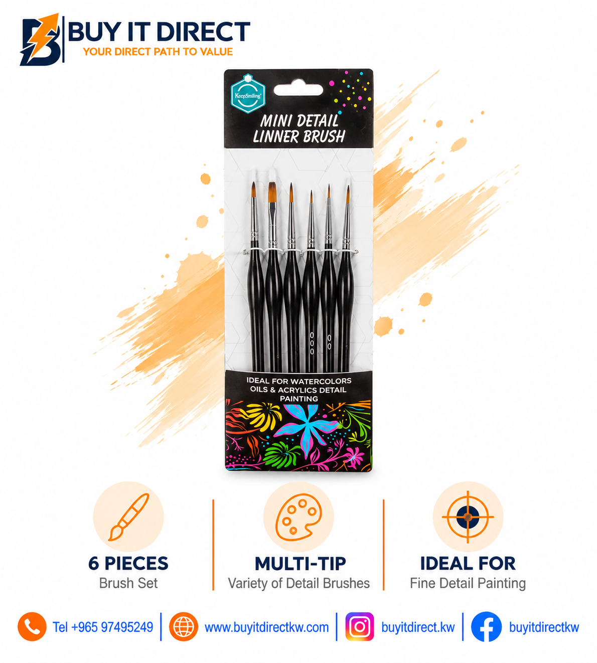 Keep Smiling Mini Detail Liner Brush