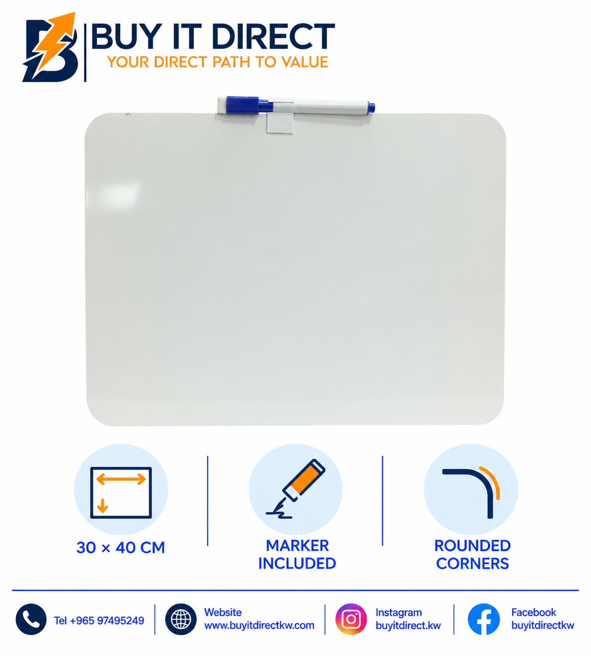 Whiteboard with Lines 30 x 40 cm
