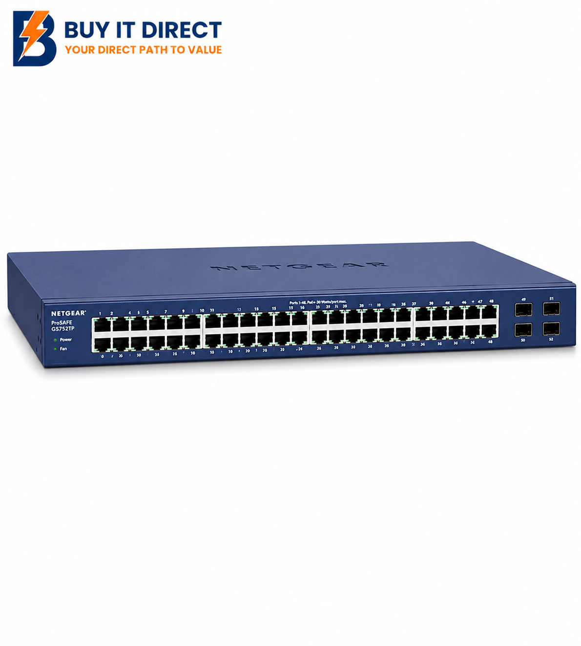 مفتاح Netgear PoE ذو 24 منفذًا + إدارة ذكية GS724T
