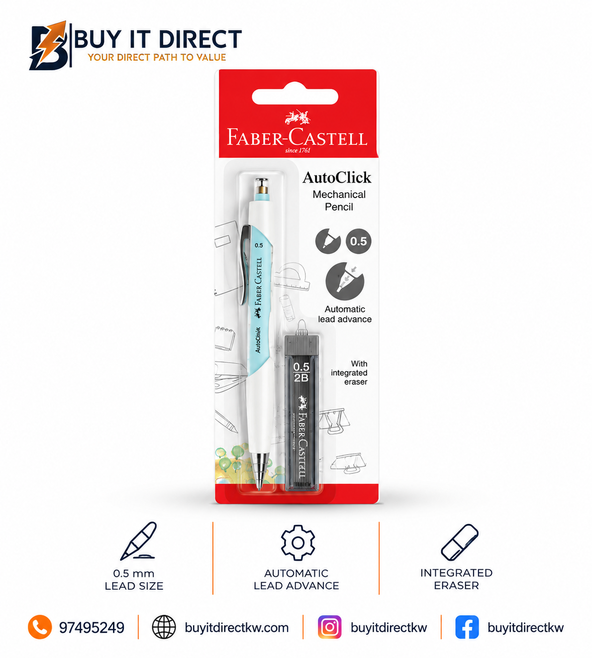 Faber Castell AutoClick 0.5mm Mechanical Pencil