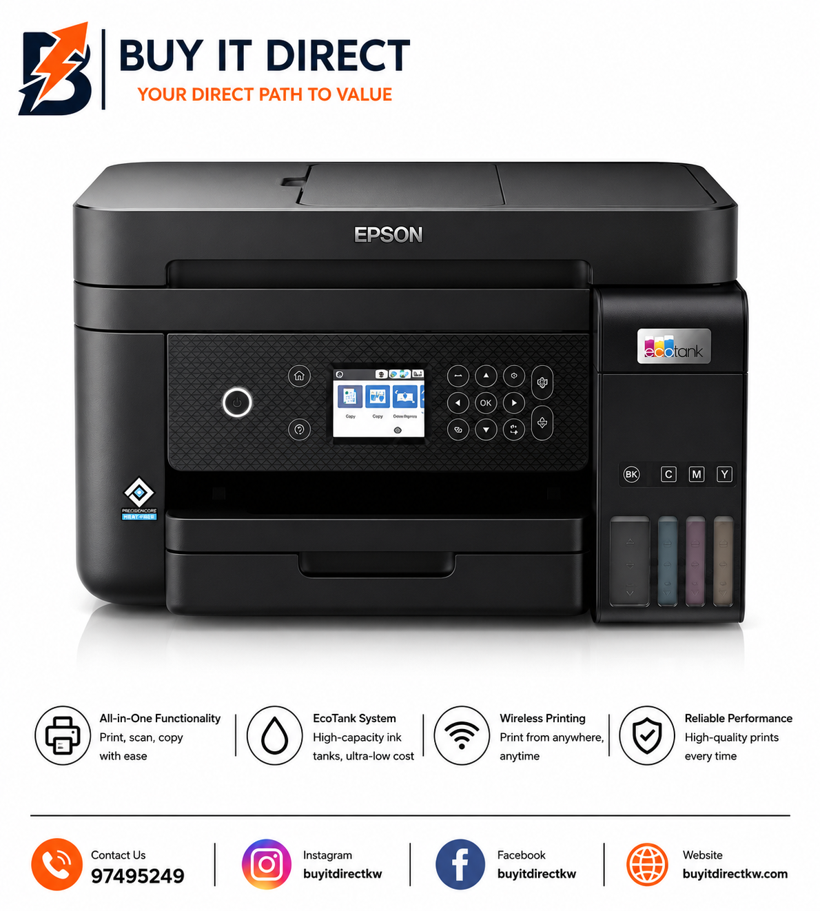 Epson EcoTank L6270 A4 Wi-Fi Duplex All-in-One Printer