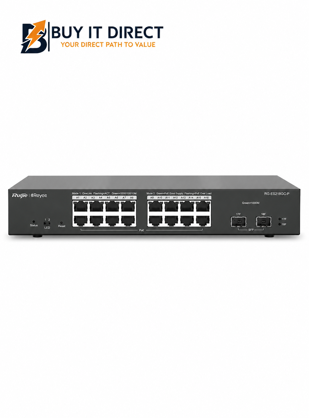 Ruijie Reyee RG ES218GC P 18 Port Gigabit Smart Cloud Managed PoE Switch