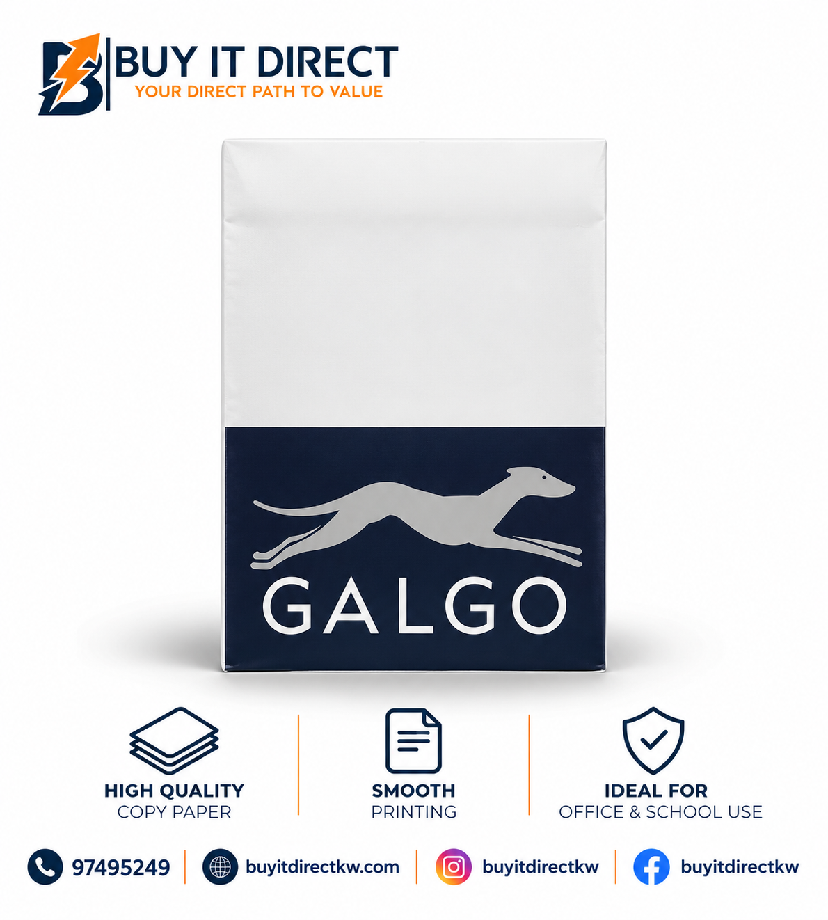 Unipapel GALGO White Paper 500 Sheets
