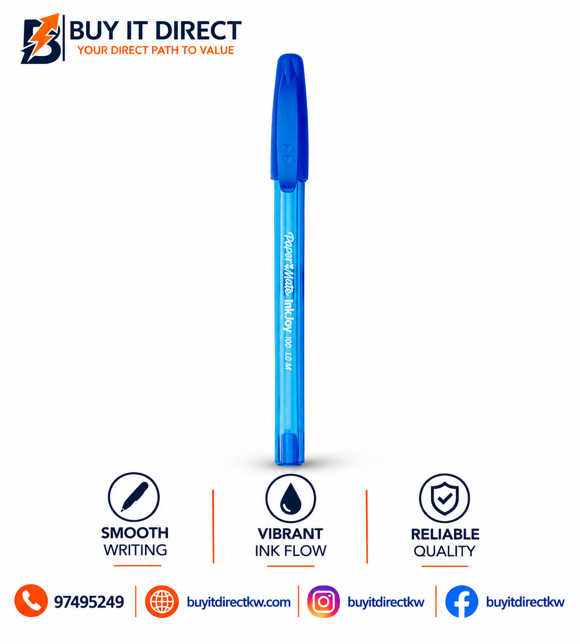 Paper Mate Ink joy 1.0m Blue Pen
