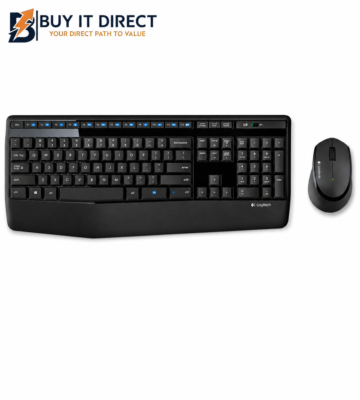 Logitech MK345 Comfort Wireless Combo Keyboard and Mouse, Arabic/English