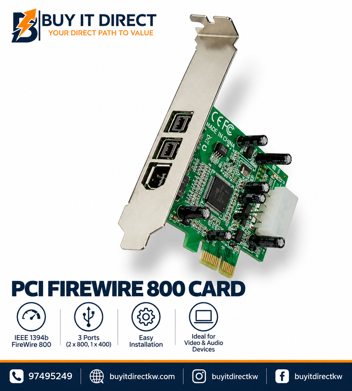 PCI FireWire 800 Card