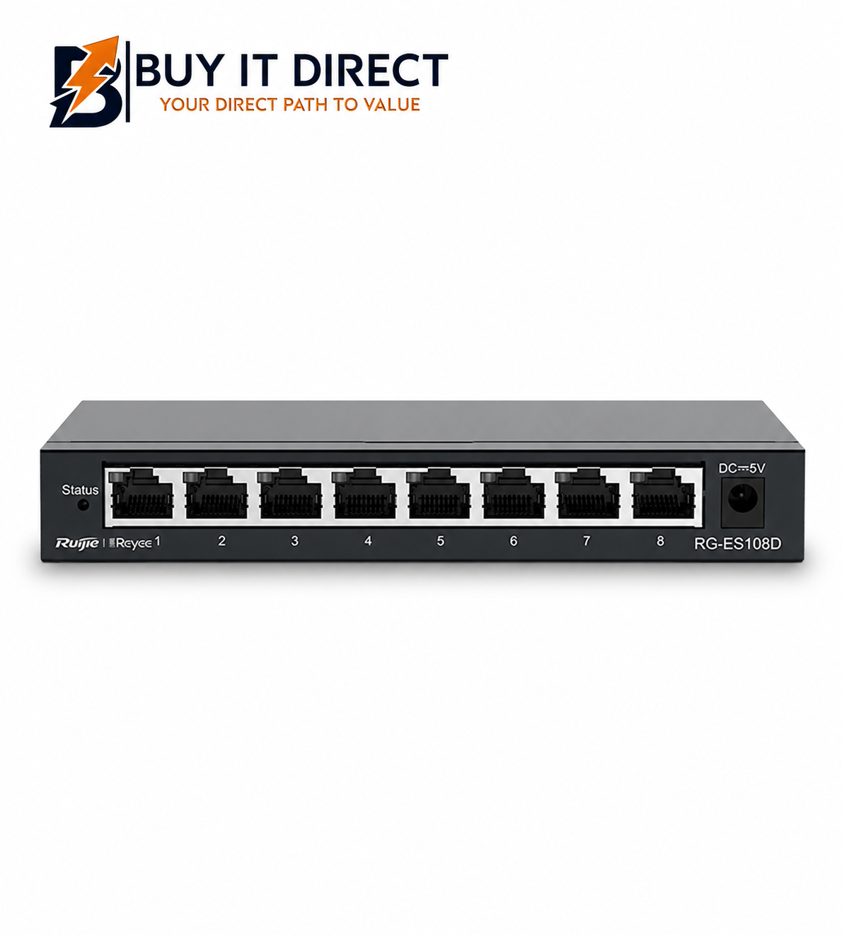 Reyee RG ES108D 8 Port 10 100Mbps Unmanaged Ethernet Switch Steel Case