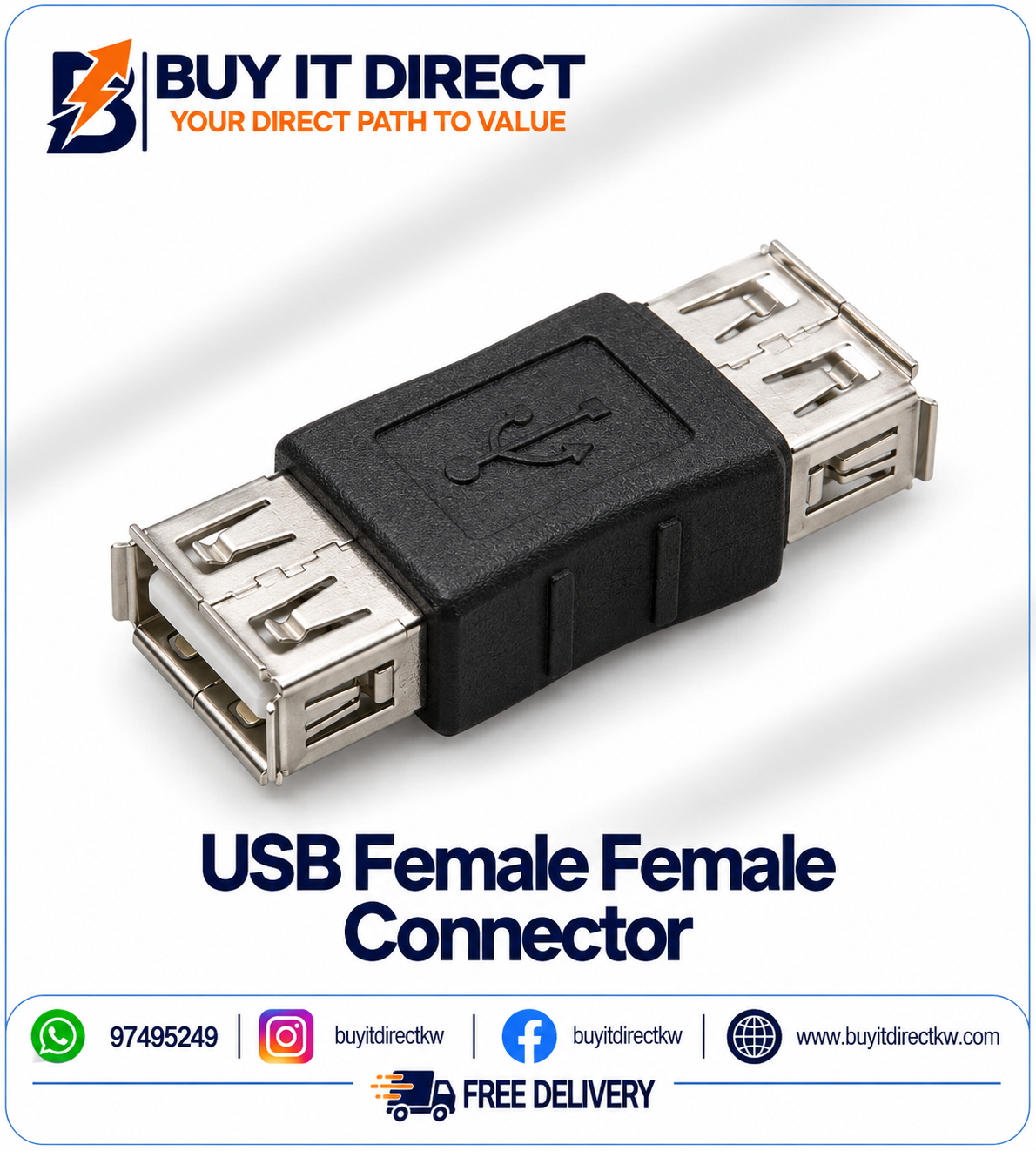 USB Female Female Connector