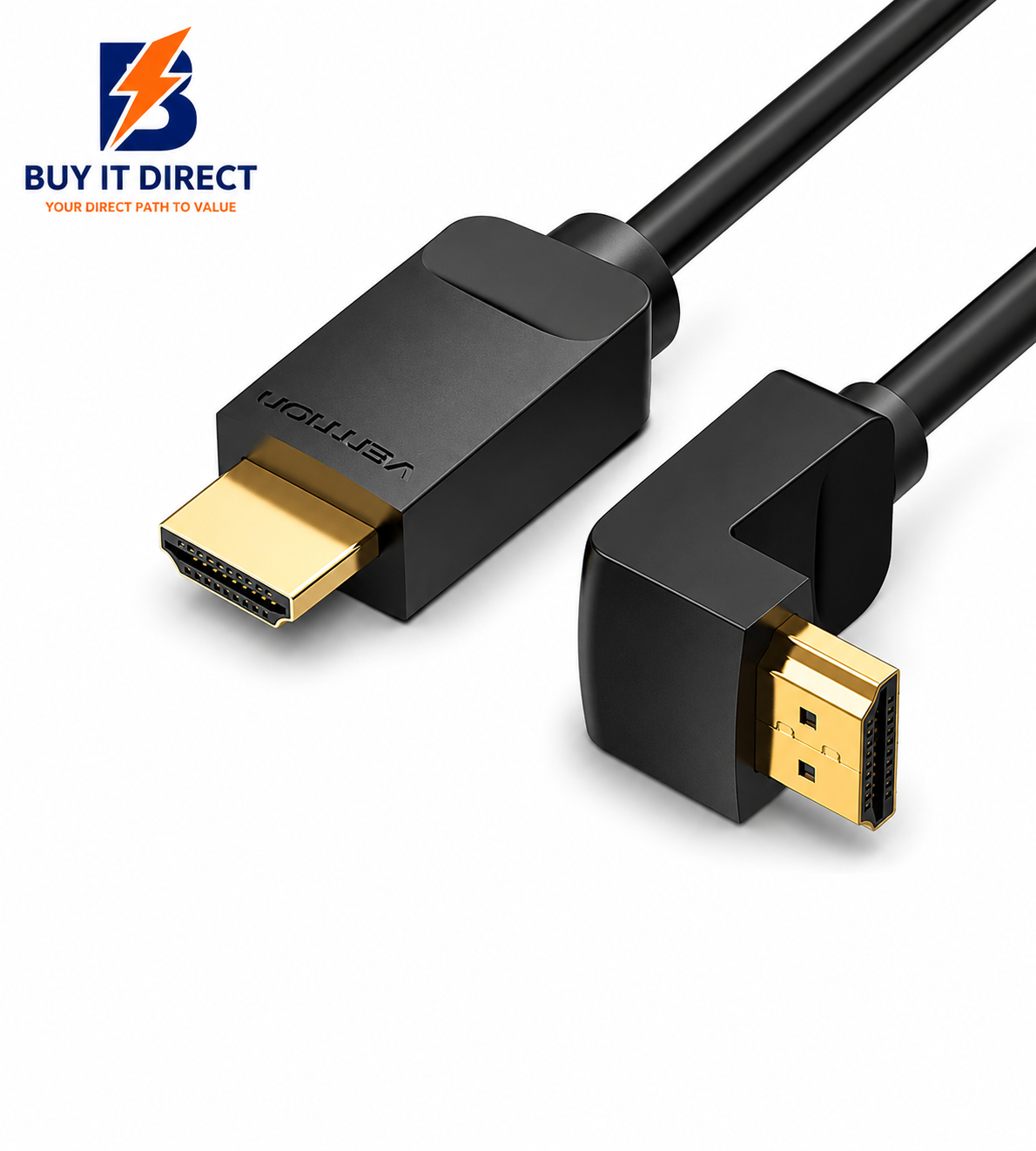 Vention AAQ HDMI 4K@60Hz Right Angle 270 Degree Cable, 1.5m