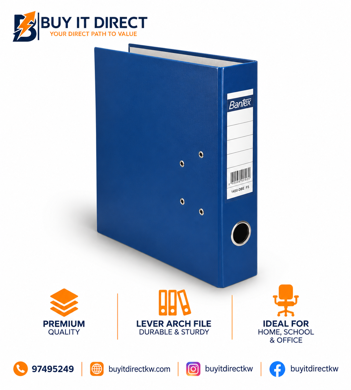 Bantex Blue Box File Folder