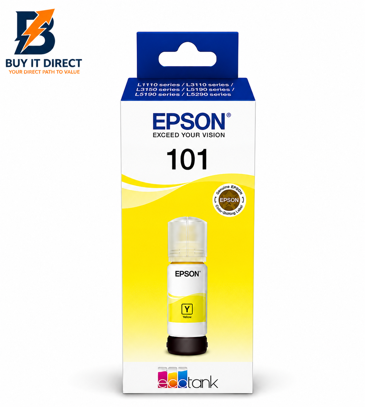 عبوة حبر Epson 101 EcoTank أصفر أصلية لطابعات Epson