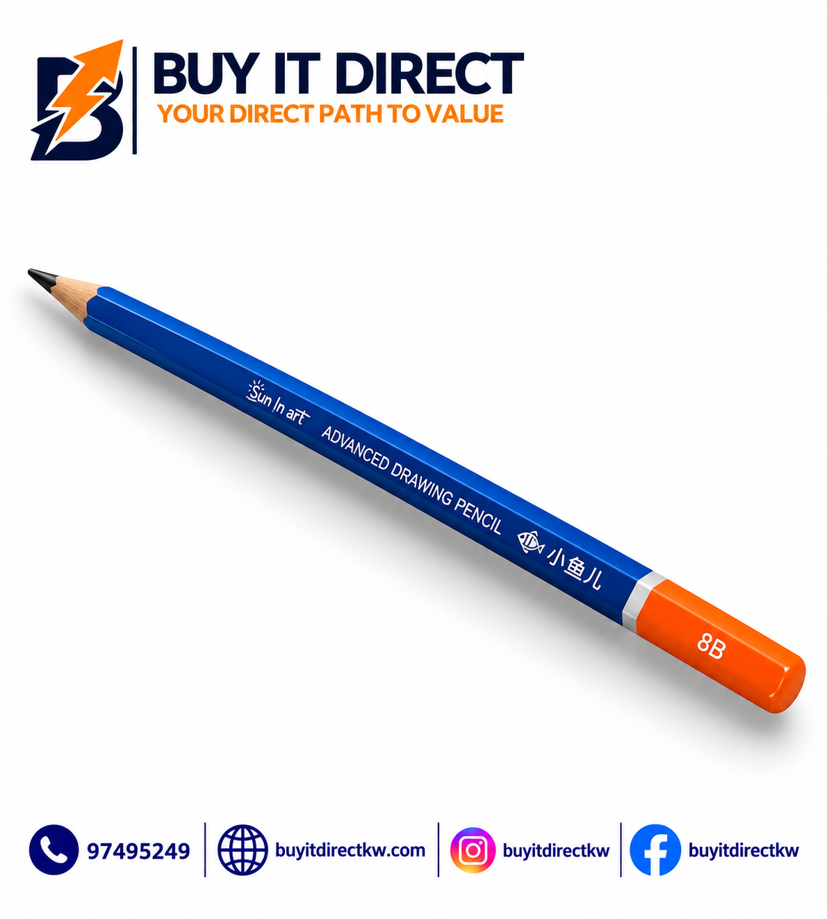 Little Fish Professional Drawing Pencil 8B