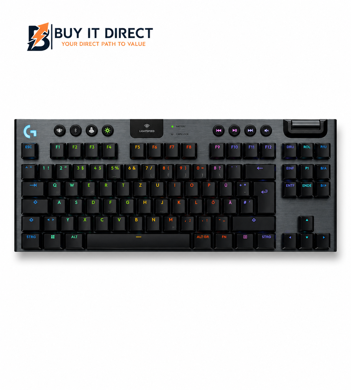 Logitech G915 X LIGHTSPEED TKL Tactile Wireless RGB Mechanical Gaming Keyboard Black