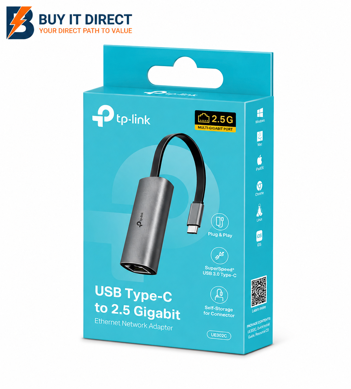 TP-Link UE302C USB-C To 2.5 Gigabit Ethernet Network Adapter