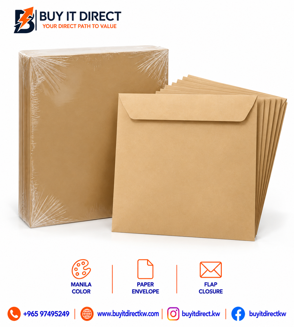 Manila Envelopes C3 324 × 458mm – 50 Pcs