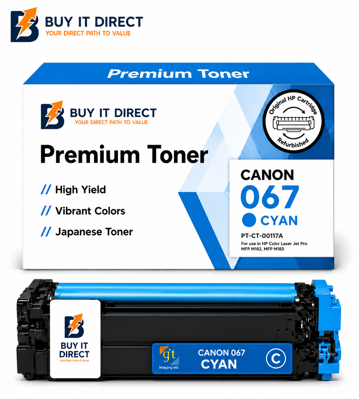 Premium Canon 067 Cyan Laser Toner Cartridge