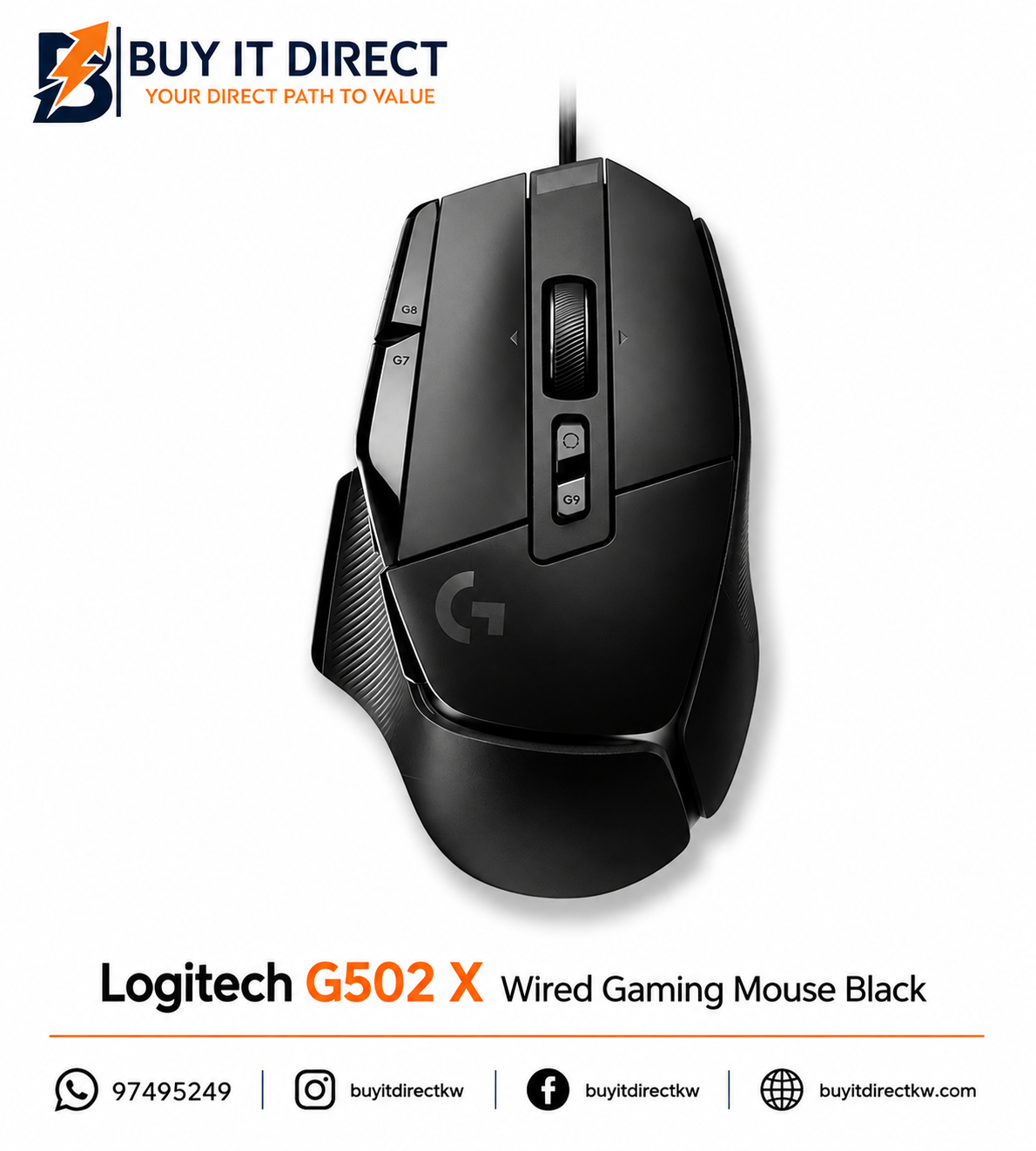 لوجيتك G502X ماوس العاب سلكي ابيض