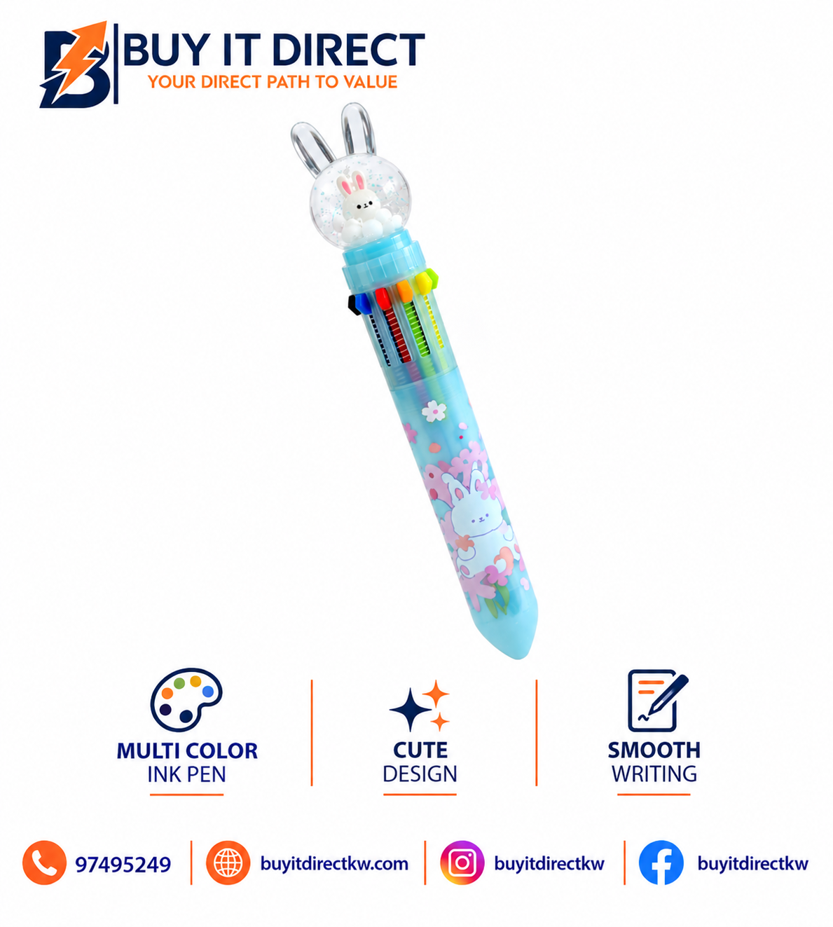 10 in 1 Multicolor Pen 0.5mm