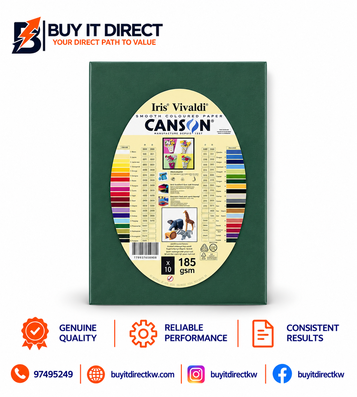 Iris Vivaldi Canson Paper A4 185 GSM 10 Sheets Fire Tree