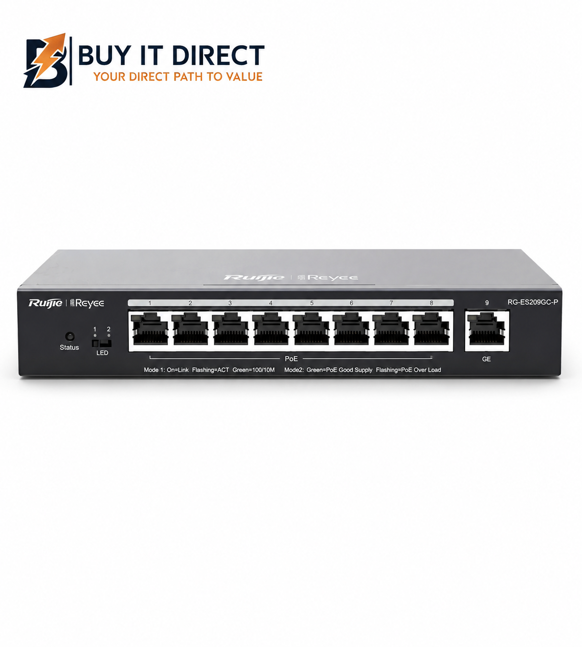 Ruijie Reyee RG ES209GC P 9 Port Gigabit Smart Cloud Managed PoE Switch