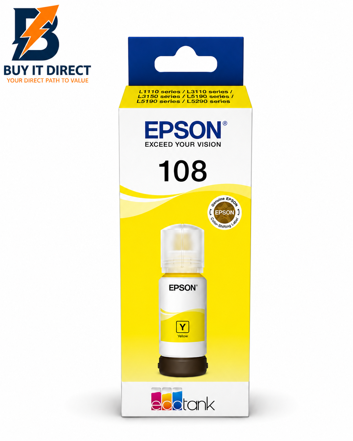 1 × عبوة حبر Epson 108 EcoTank Yellow سعة 70 مل