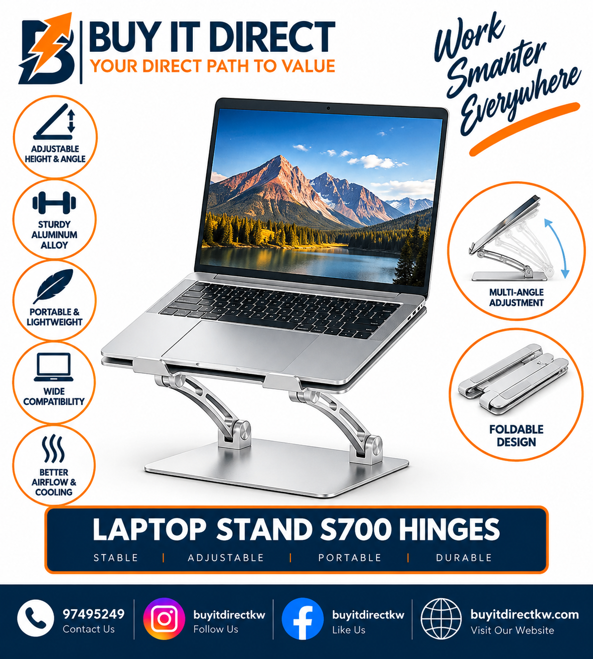 Laptop Stand S700 Hinges