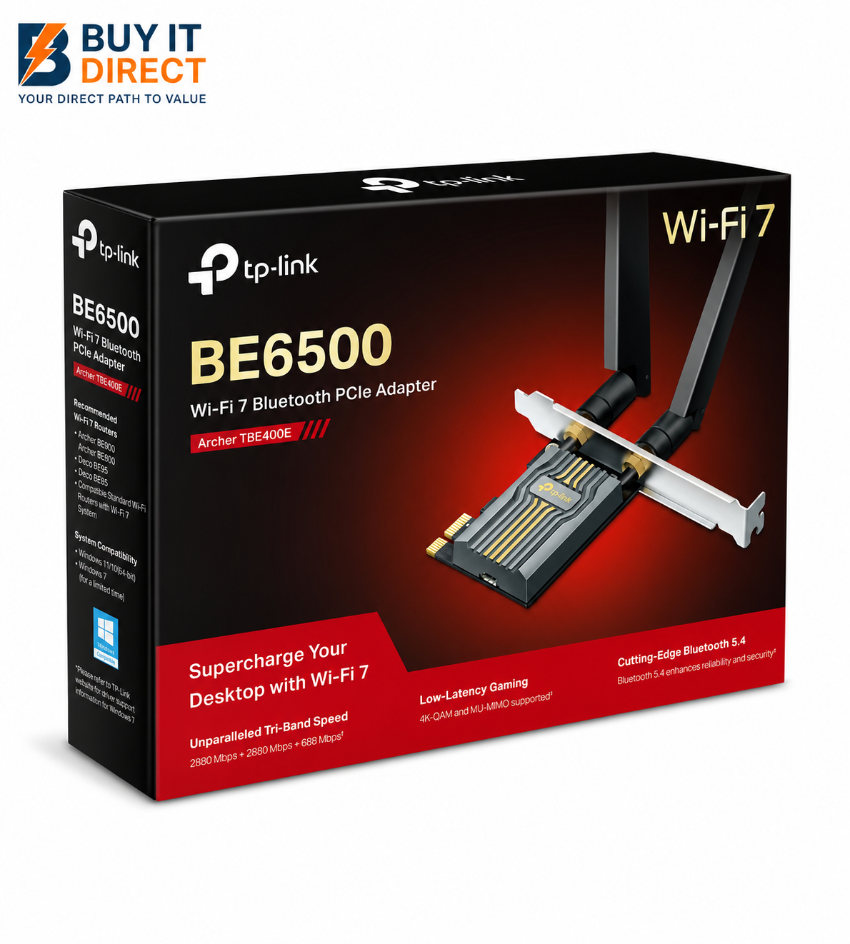 TP-Link TBE400E BE6500 WiFi 7 Bluetooth 5.4 PCIe Adapter