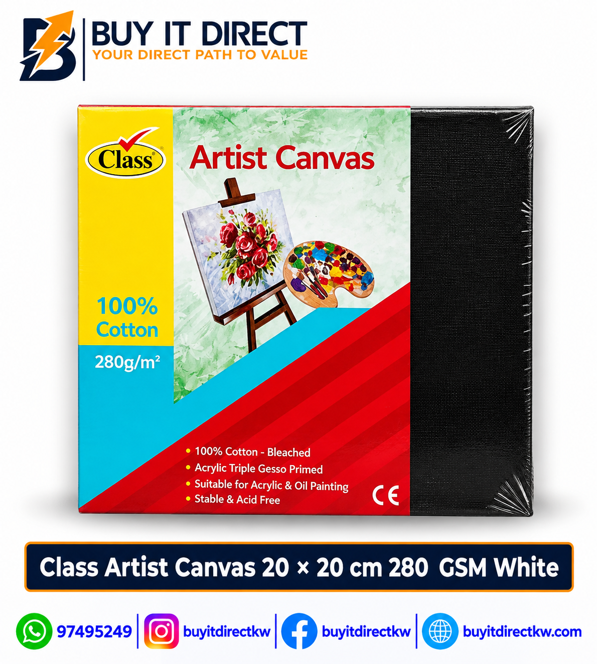 Class Artist canvas 280 gsm 20x20 cm