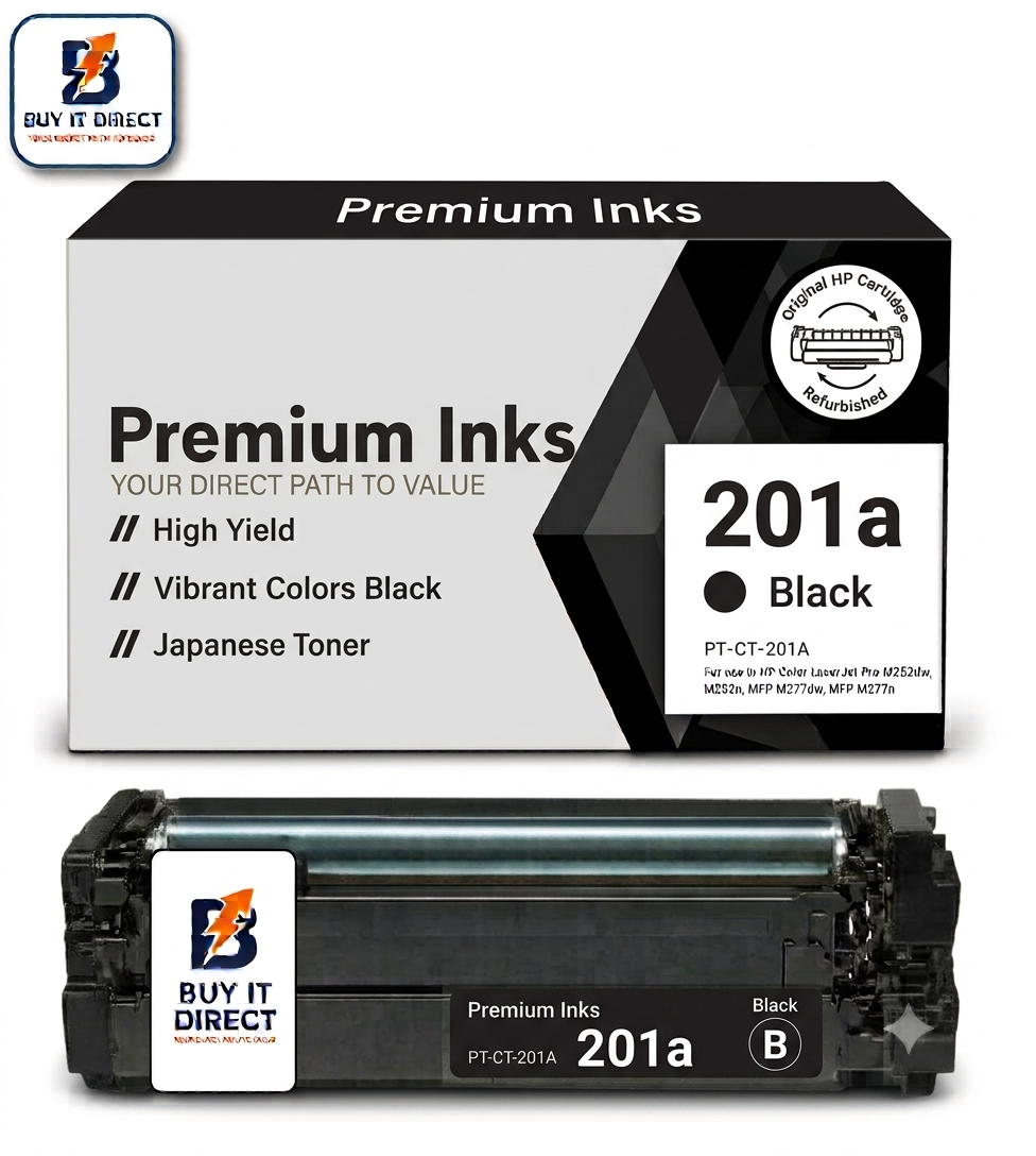Premium 201A Black Compatible Toner Cartridge for HP Color LaserJet Printers
