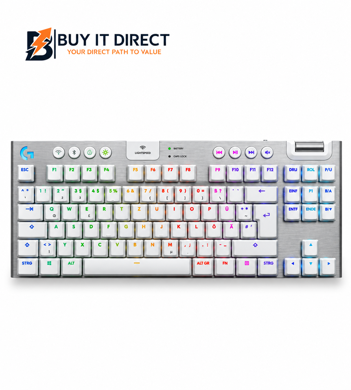 Logitech G915 X LIGHTSPEED TKL Tactile Wireless RGB Mechanical Gaming Keyboard White