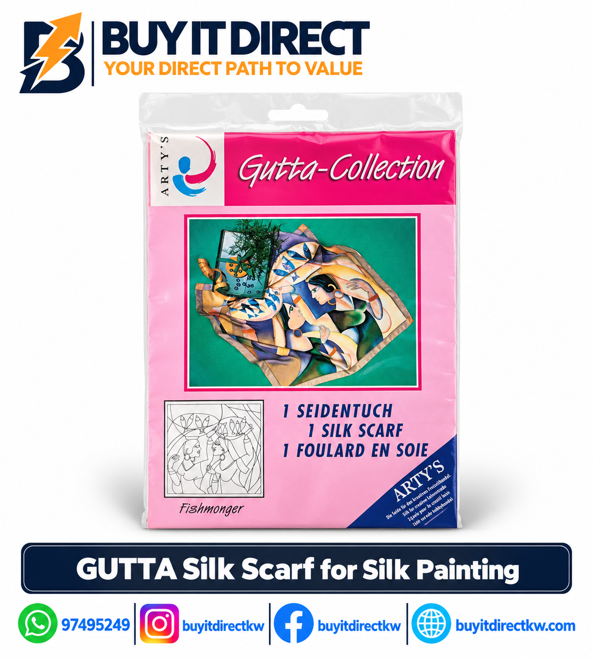 GUTTA SILK SCARF